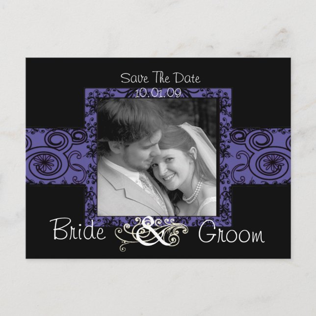 Save The Date with Your Photo Announcement Postcard (Front)