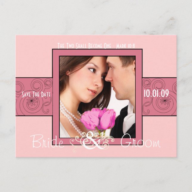 Save The Date with Your Photo Announcement Postcard (Front)