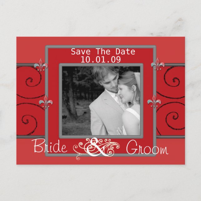 Save The Date with Your Photo Announcement Postcard (Front)