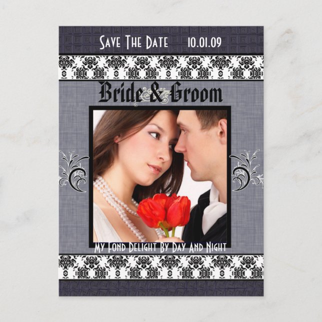 Save The Date with Your Photo Announcement Postcard (Front)