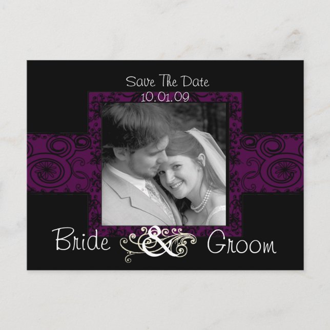 Save The Date with Your Photo Announcement Postcard (Front)