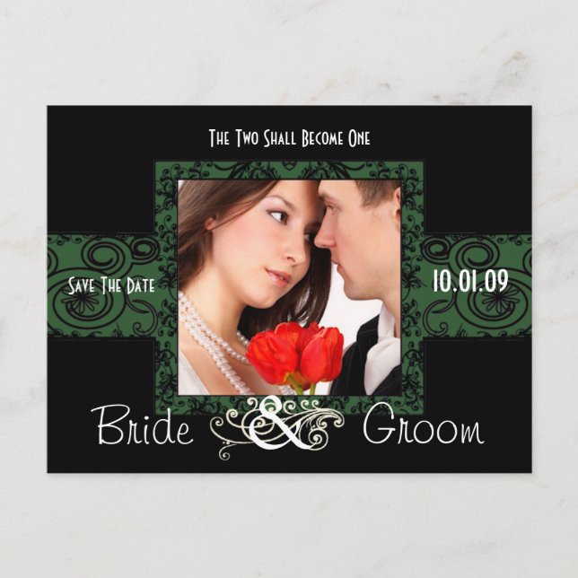 Save The Date with Your Photo Announcement Postcard (Front)