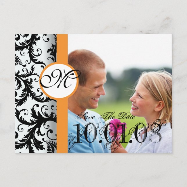 Save the Date with Your Photo Announcement Postcard (Front)