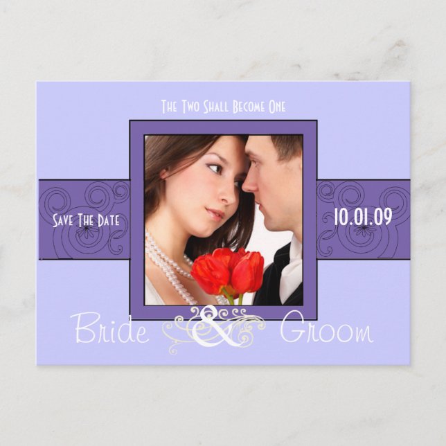 Save The Date with Your Photo Announcement Postcard (Front)