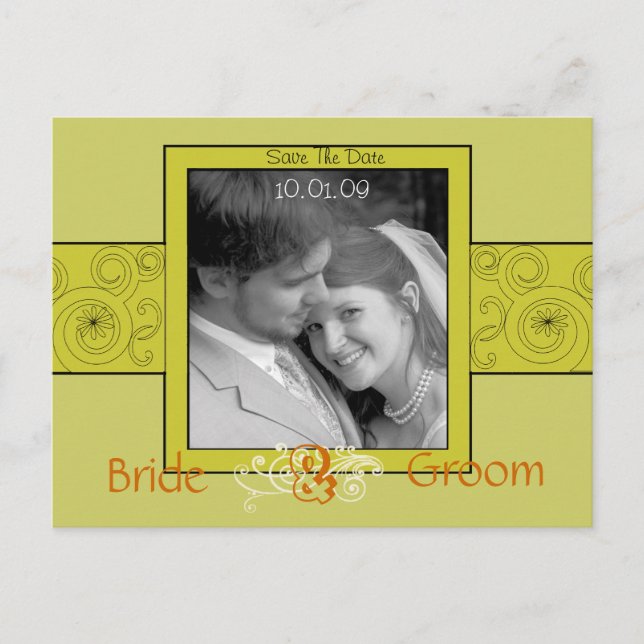 Save The Date with Your Photo Announcement Postcard (Front)