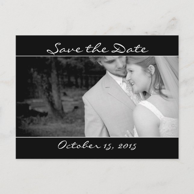 Save The Date with Your Photos Announcement Postcard (Front)