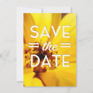 Save the Date Yellow Summer Flower Invitation
