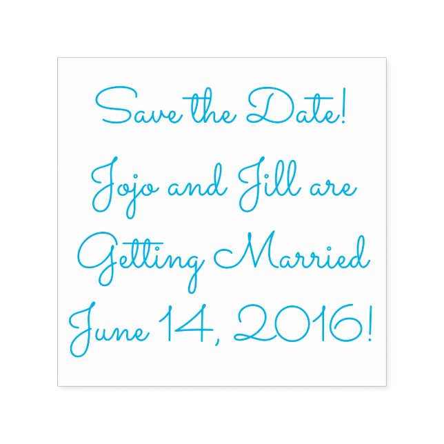Save the Date Your Name (Wedding) Date Self-inking Stamp (Design)