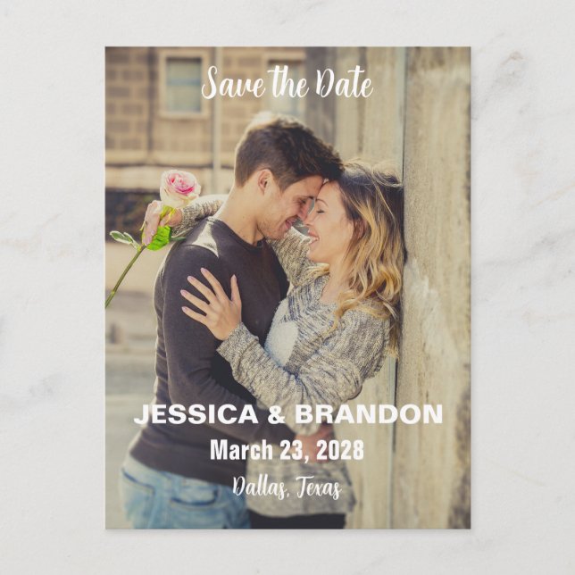 Save the Date Your Photo Wedding Cof007 Postcard (Front)