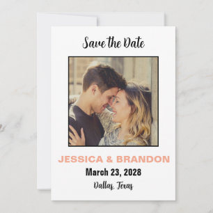 Save the Date Your Photo Wedding Cof007 Thank You Card