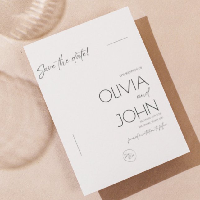 Save the Dates Minimalist Modern Save The Date (Creator Uploaded)