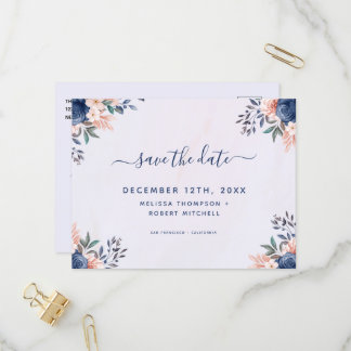 Save the Dates Summer Soft Pastel Floral Postcard