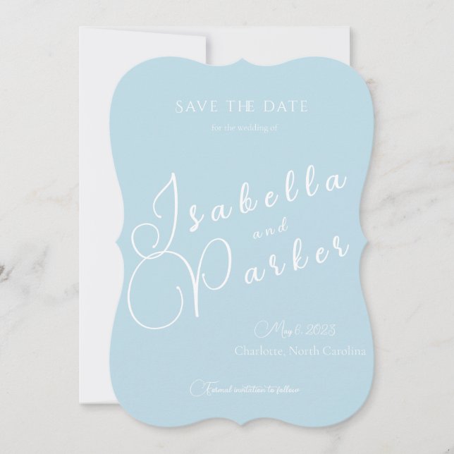 Save the dates, wedding invitations, destination  invitation (Front)