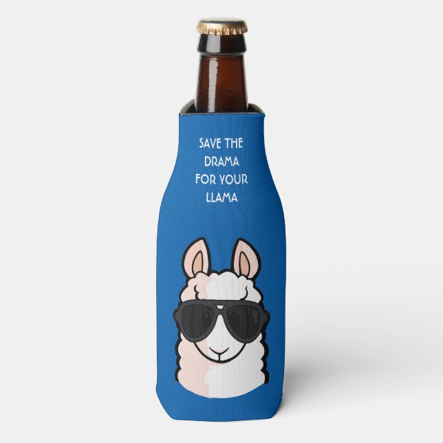 Save the Drama for Your Llama Bottle Cooler (Bottle Front)