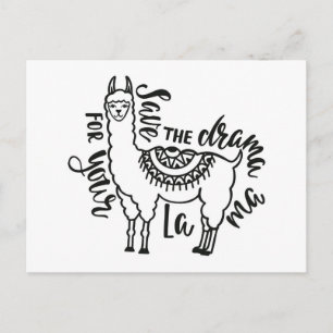 Save The Drama For Your Llama Postcard