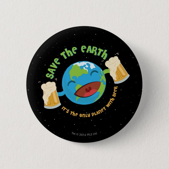 Save The Earth 6 Cm Round Badge (Front)
