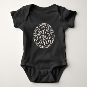 Save the earth baby bodysuit