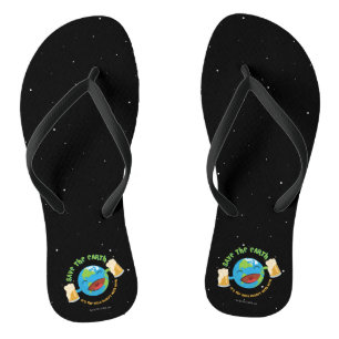 Save The Earth Flip Flops