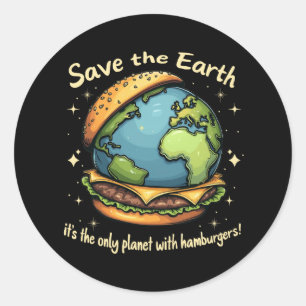 Save The Earth – It’s The Only Planet With Hamburg Classic Round Sticker