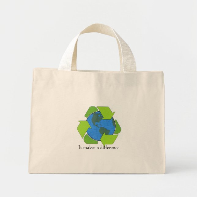 Save the earth mini tote bag (Front)