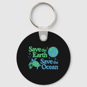 Save The Earth Ocean Sea Turtle Earth Day Awarenes Key Ring