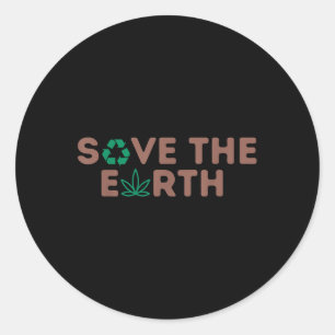 Save The Earth Planet Recycle Earth Environmental  Classic Round Sticker