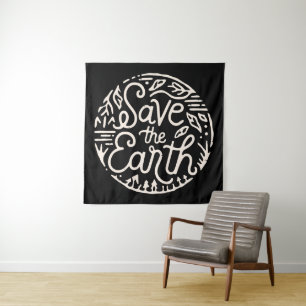 Save the earth tapestry