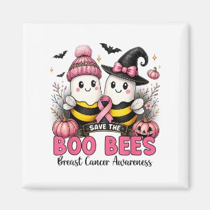 Save The Ees Boo Bees Breast Cancer Halloween Wome Magnet