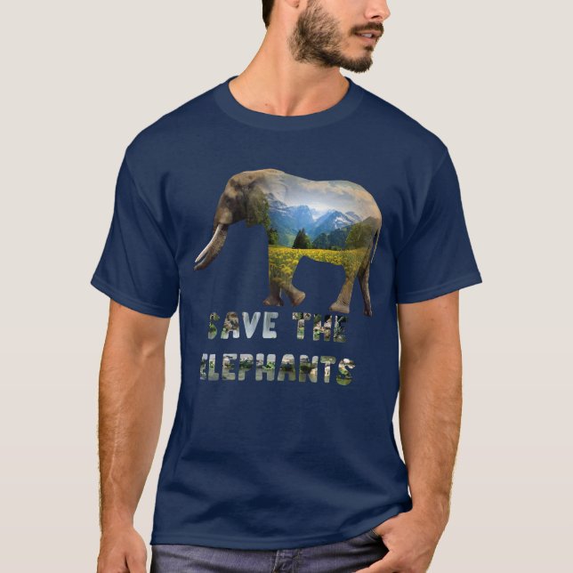 save the elephant T-Shirt (Front)