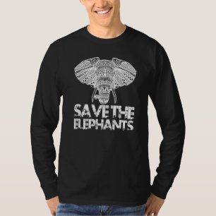 Save The Elephants Africa India Wild Animals Wilde T-Shirt