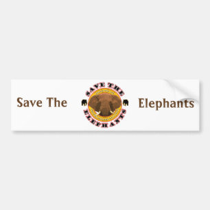 Save the Elephants Bumper Sticker