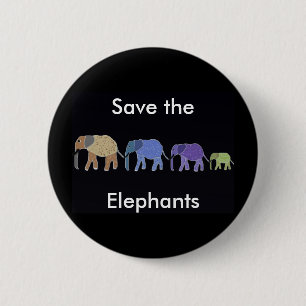 Save the Elephants Button