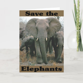 Save the Elephants Card