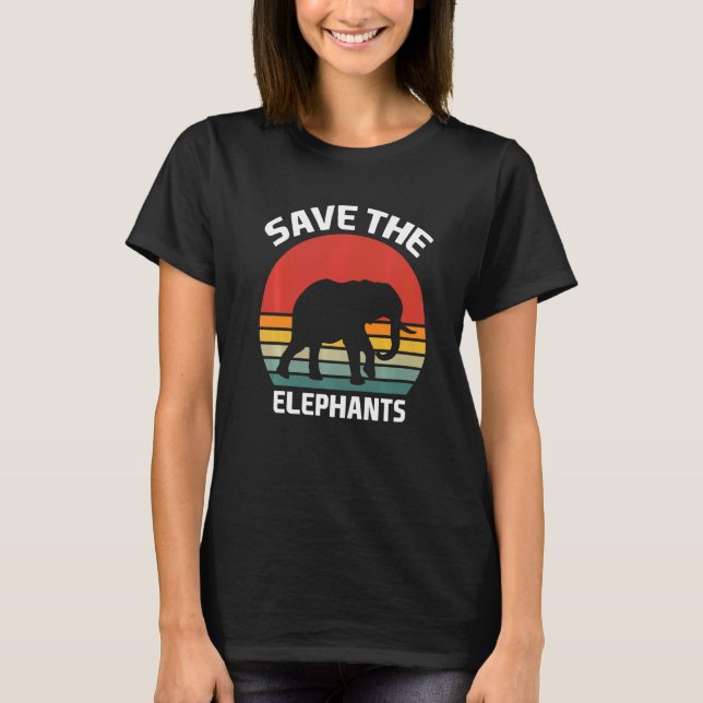 Save The Elephants Elephant Costume Elephant T-Shirt (Front)