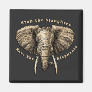 Save the Elephants Graphic Magnet