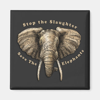 Save the Elephants Graphic Magnet