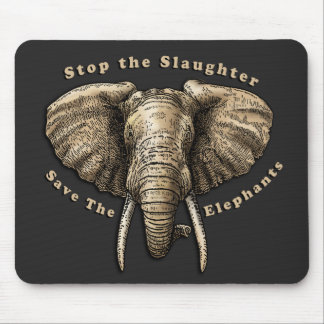 Save the Elephants Graphic Mouse Mat