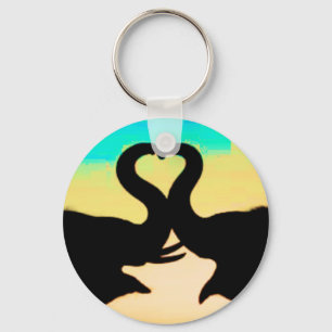 Save the Elephants heart trunks Key Ring