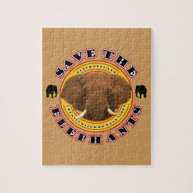 Save the Elephants Jigsaw Puzzle (Vertical)