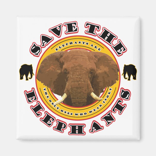 Save the Elephants Magnet (Front)