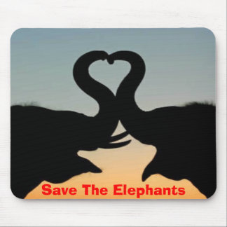 Save The Elephants Mouse Mat