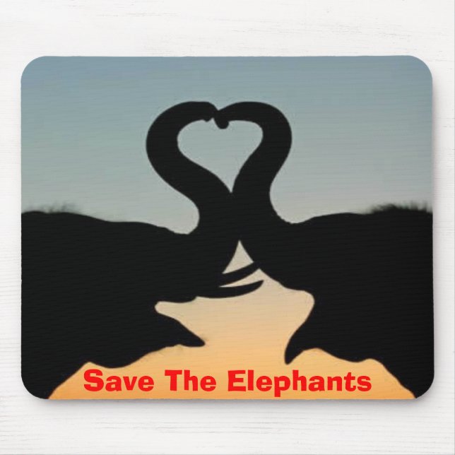 Save The Elephants Mouse Mat (Front)
