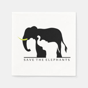 Save the Elephants Napkin