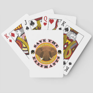 Save the Elephants Playing Cards