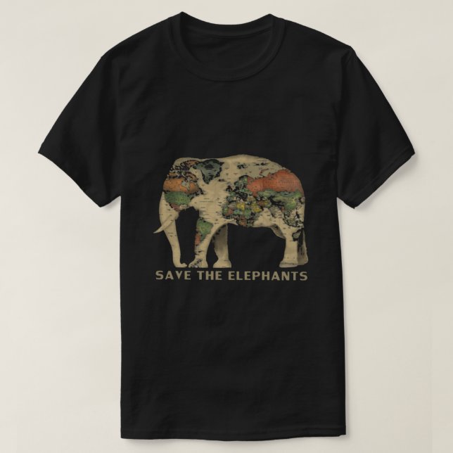 Save The Elephants T-Shirt (Design Front)