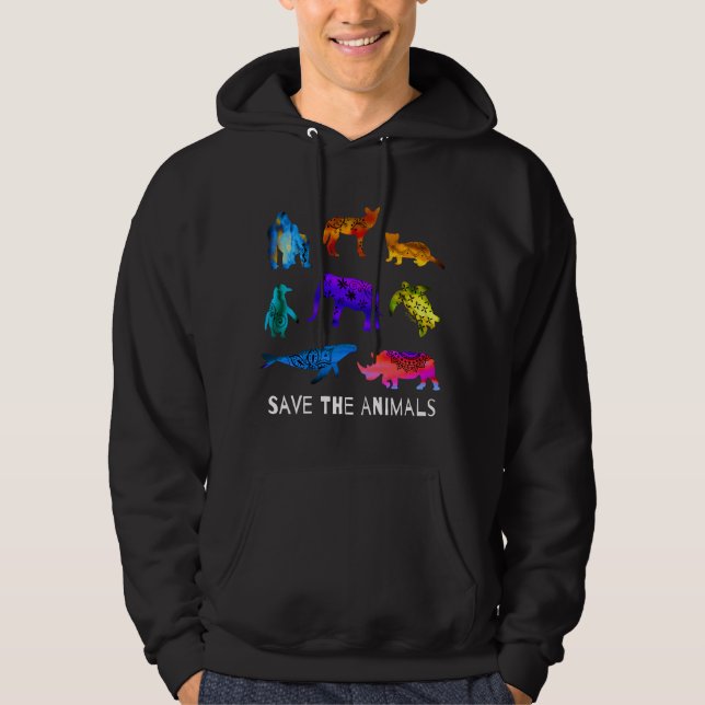 Save The Endangered Animals Hoodie (Front)