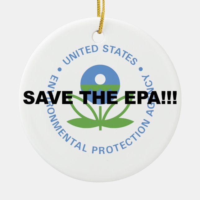 Save the EPA Ceramic Tree Decoration (Front)