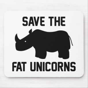 Save The Fat Unicorns Mouse Mat