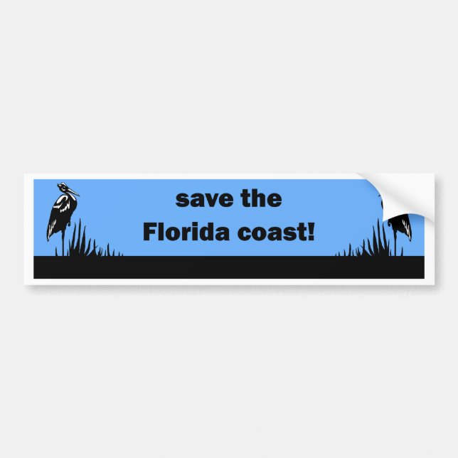 Save the Florida Coast Bumper Sticker (Front)