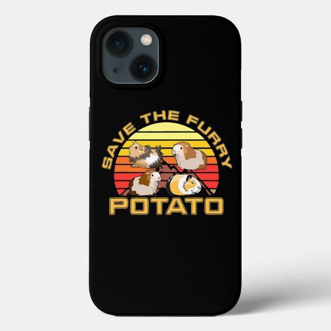 Save The Furry Potato Cute Guinea Pig Lover Funny  Case-Mate iPhone Case (Back)